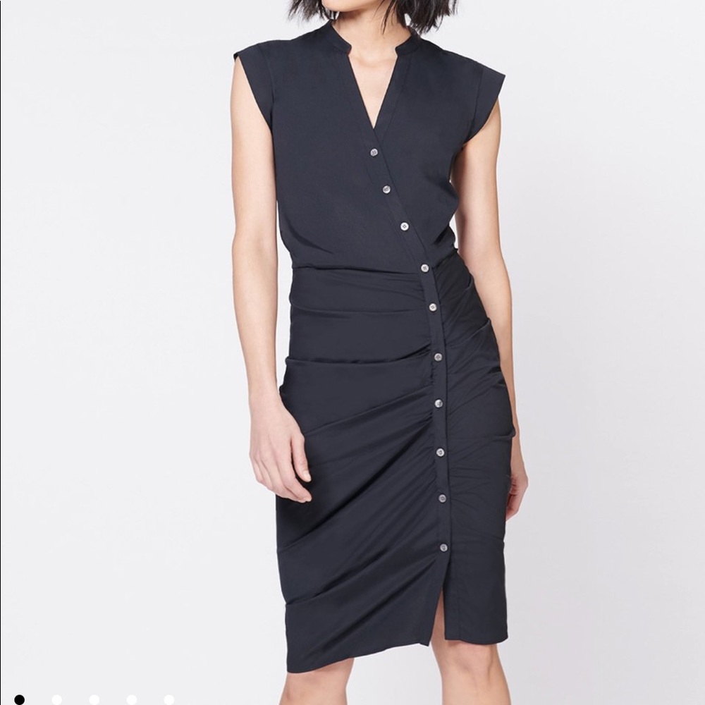 Veronica Beard Ruched Shirtdress. Size 0.